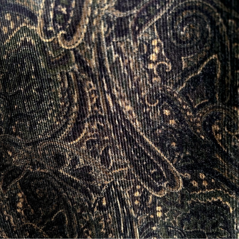 Lauren Ralph Lauren Corduroy Paisley Vintage Pants - Picture 8 of 11